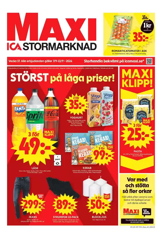 ICA Maxi-katalog | Aktuella deals och erbjudanden | 2026-09-07T00:00:00.000Z - 2026-09-13T00:00:00.000Z