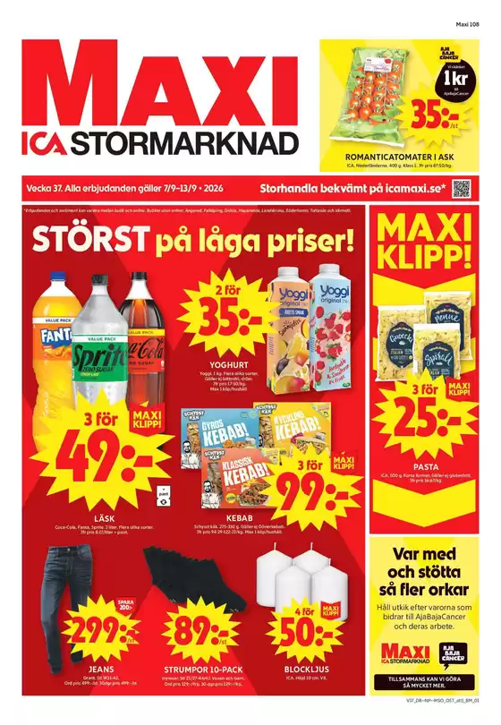 ICA Maxi-katalog | Stort urval av erbjudanden | 2026-09-07T00:00:00.000Z - 2026-09-13T00:00:00.000Z