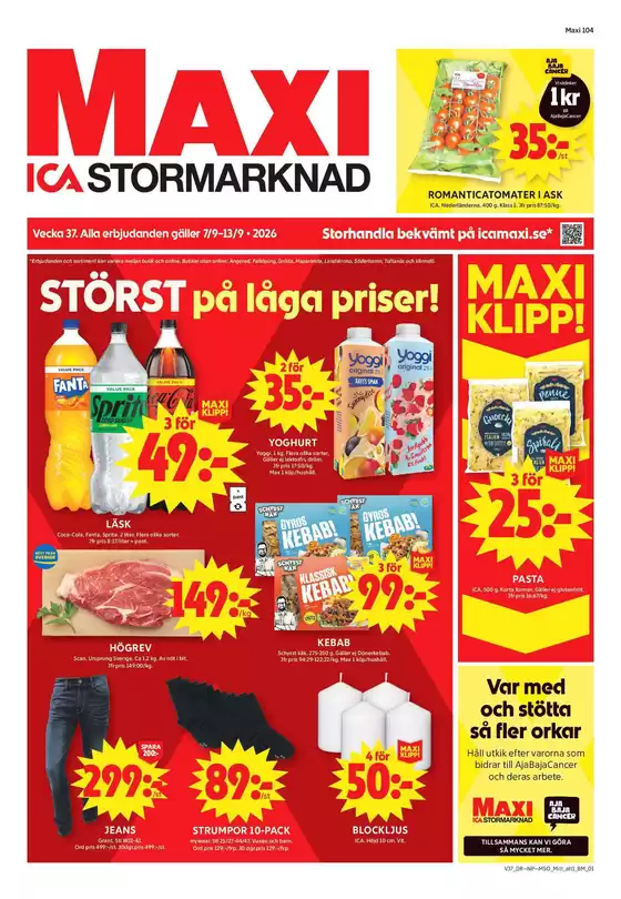 ICA Maxi-katalog | Top-deals och rabatter | 2026-09-07T00:00:00.000Z - 2026-09-13T00:00:00.000Z