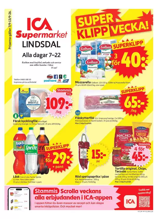 ICA Supermarket-katalog i Nätebäcken | Erbjudanden för fyndjägare | 2026-09-07T00:00:00.000Z - 2026-09-21T00:00:00.000Z