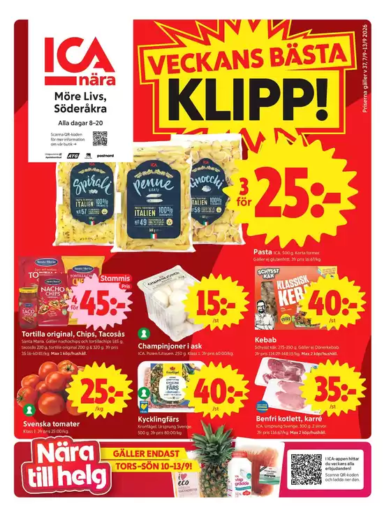 ICA Nära-katalog i Tvärskog | ICA Nära reklamblad | 2026-09-07T00:00:00.000Z - 2026-09-13T00:00:00.000Z