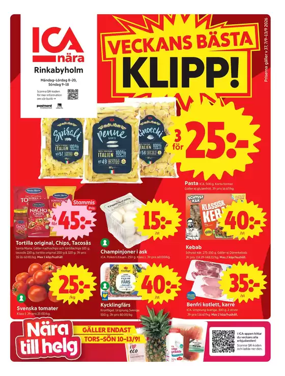 ICA Nära-katalog | Exklusiva deals och fynd | 2026-09-07T00:00:00.000Z - 2026-09-13T00:00:00.000Z