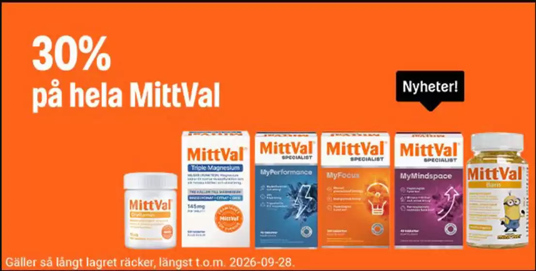 Apotea-katalog | 30% rabatt. | 2026-09-08T00:00:00.000Z - 2026-09-28T00:00:00.000Z