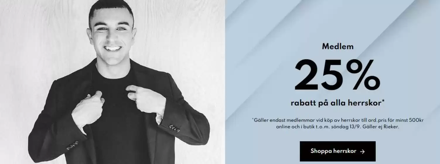 Din sko-katalog | 25% rabatt! | 2026-09-10T00:00:00.000Z - 2026-09-13T00:00:00.000Z