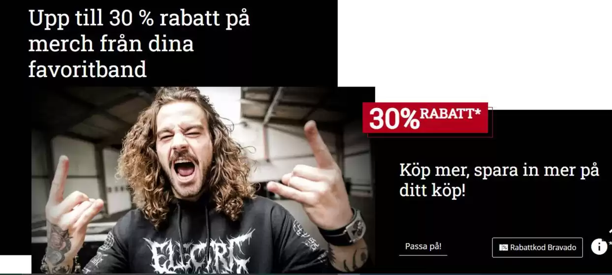 Sweden Rock-katalog | Upp till 30% rabatt! | 2026-09-10T00:00:00.000Z - 2026-09-30T00:00:00.000Z