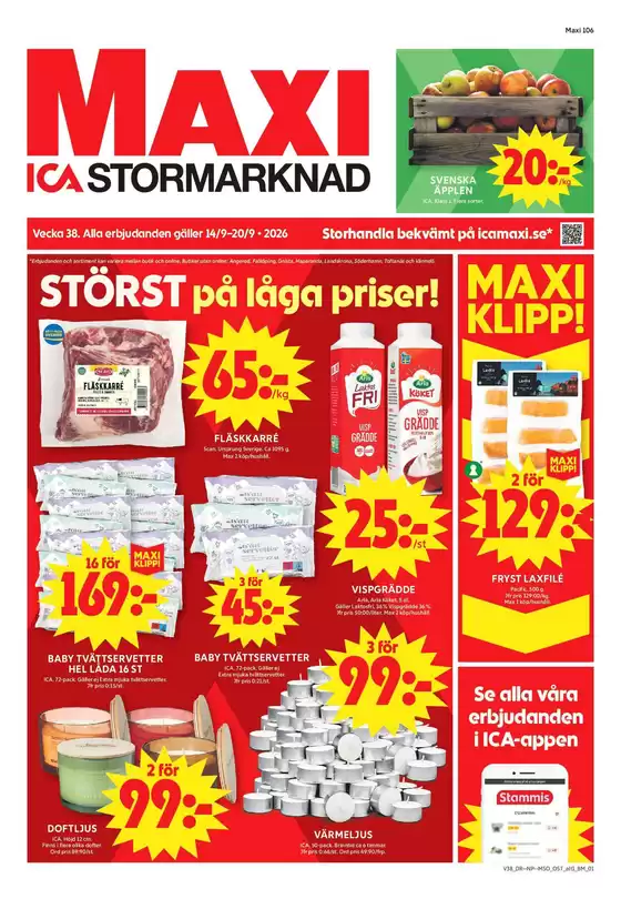 ICA Maxi-katalog i | Aktuella fynd och erbjudanden | 2026-09-14T00:00:00.000Z - 2026-09-20T00:00:00.000Z