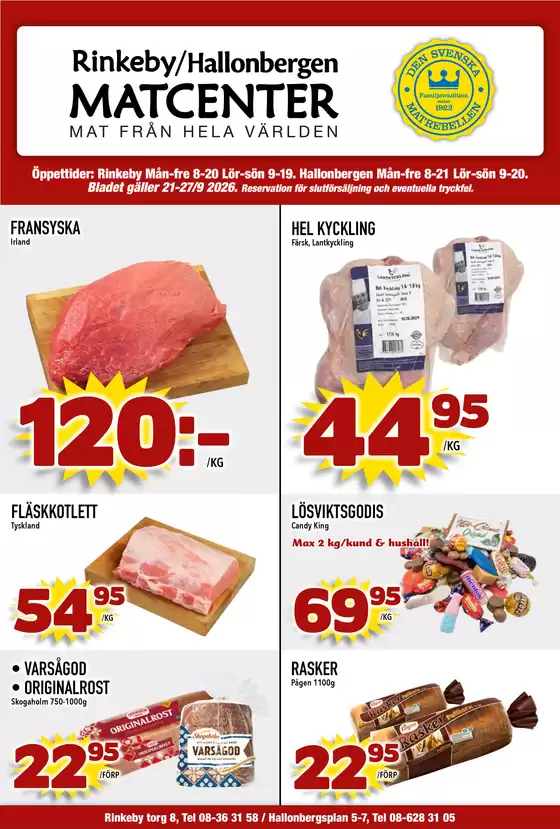 Matcenter-katalog i Tumba | Veckans erbjudanden Matcenter | 2026-09-21T00:00:00.000Z - 2026-09-27T00:00:00.000Z