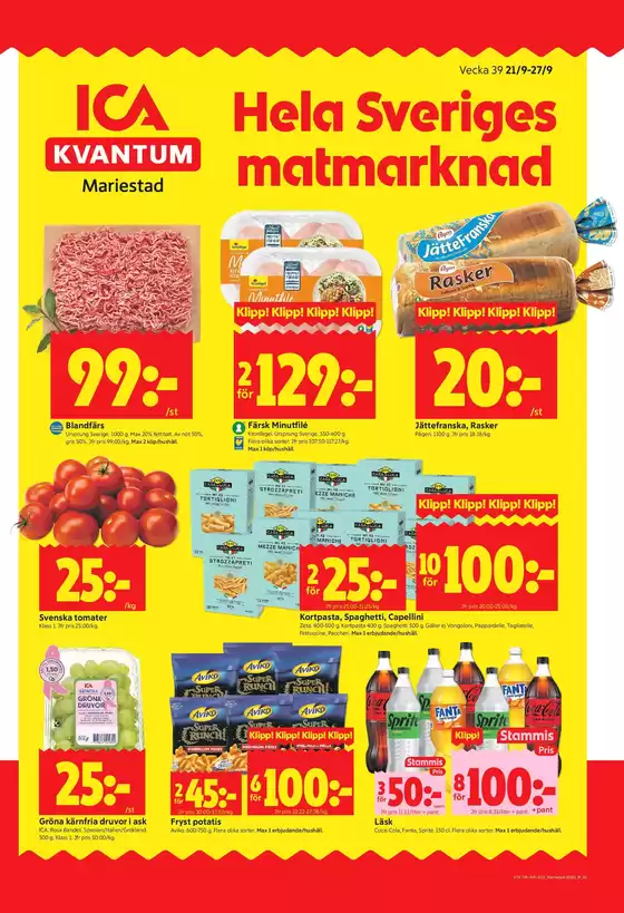 ICA Kvantum-katalog | Fantastiskt erbjudande för alla kunder | 2026-09-21T00:00:00.000Z - 2026-09-27T00:00:00.000Z