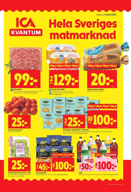 ICA Kvantum-katalog | Fantastiskt erbjudande för fyndjägare | 2026-09-21T00:00:00.000Z - 2026-09-27T00:00:00.000Z