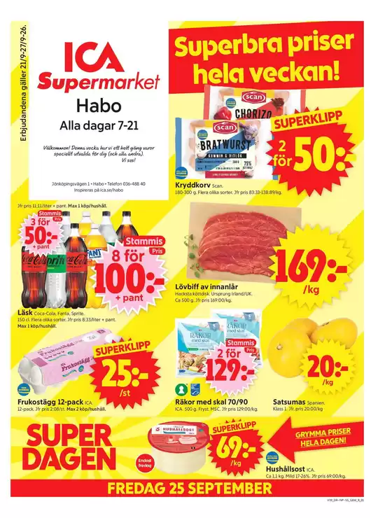 ICA Supermarket-katalog | Fantastiskt erbjudande för fyndjägare | 2026-09-21T00:00:00.000Z - 2026-09-27T00:00:00.000Z