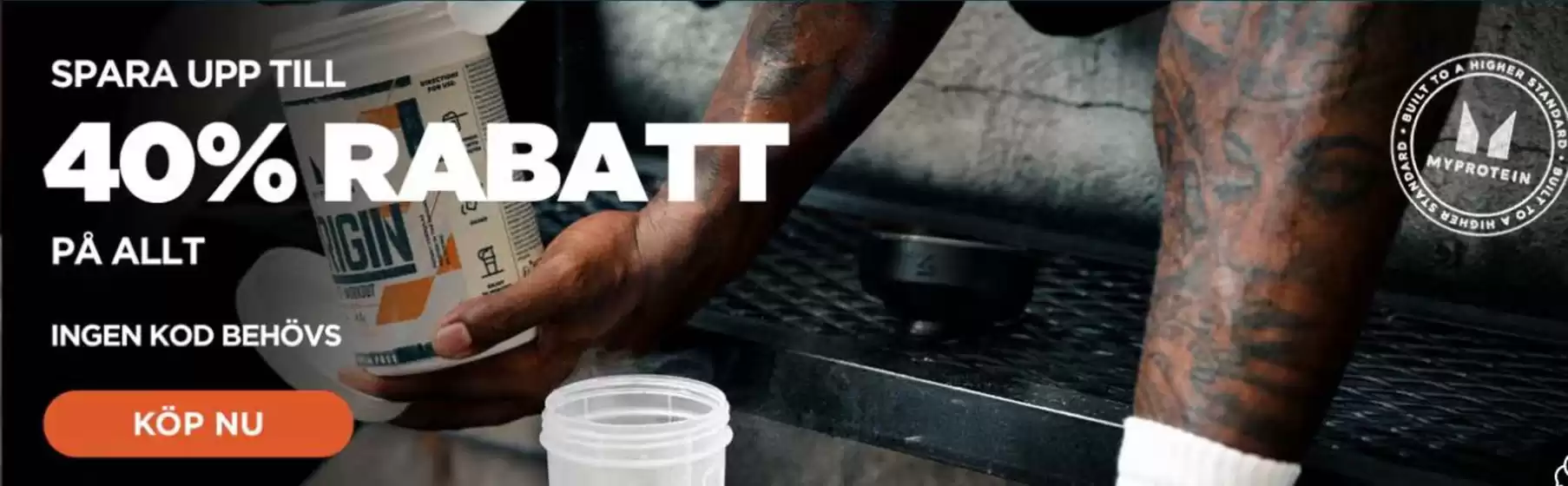 Myprotein-katalog | SPARA UPP TILL 40% RABATT ! | 2026-09-23T00:00:00.000Z - 2026-10-07T00:00:00.000Z