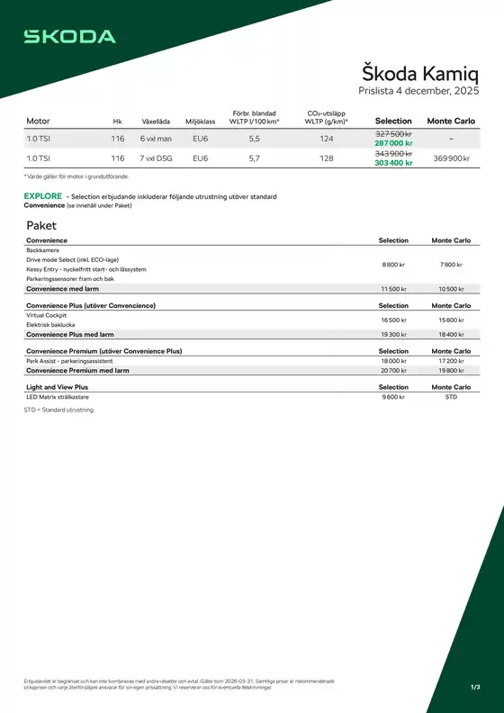 ŠKODA-katalog | Prislista Kamiq | 2026-09-25T00:00:00.000Z - 2026-10-09T00:00:00.000Z