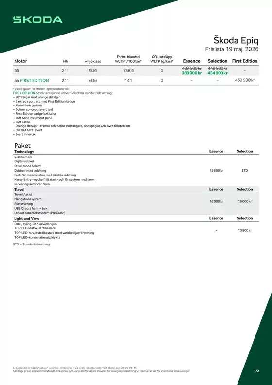 ŠKODA-katalog i Upplands Väsby | Prislista Epiq | 2026-09-25T00:00:00.000Z - 2026-10-09T00:00:00.000Z