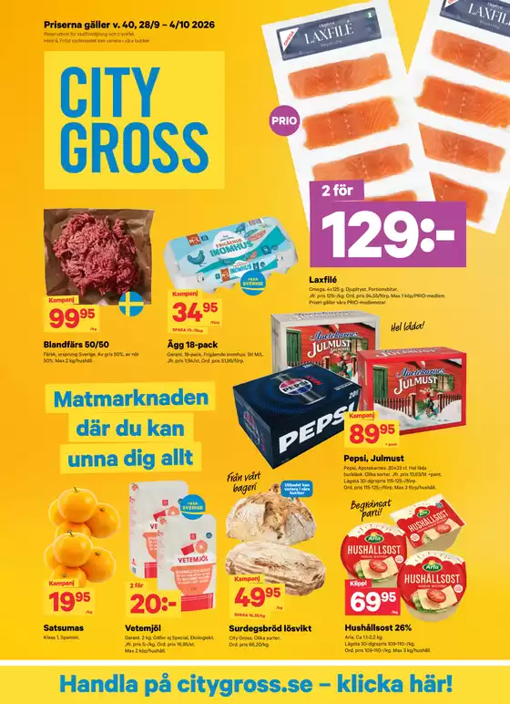 City Gross-katalog | City Gross Reklamblad v.40 | 2026-09-26T00:00:00.000Z - 2026-10-04T00:00:00.000Z