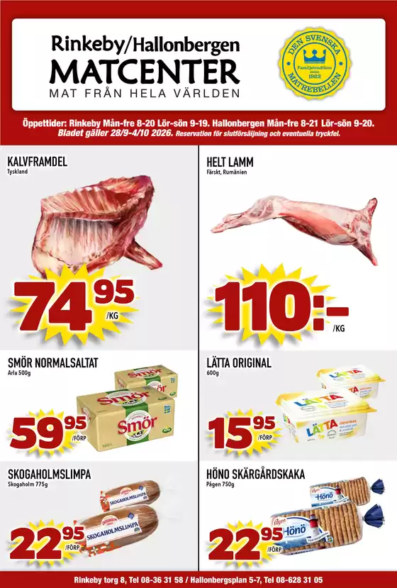 Matcenter-katalog | Veckans erbjudanden Matcenter | 2026-09-28T00:00:00.000Z - 2026-10-04T00:00:00.000Z