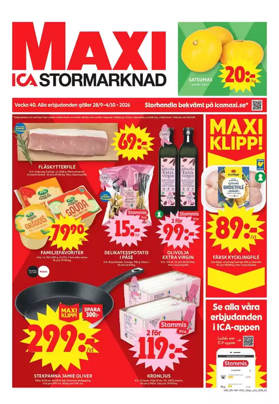 ICA Maxi-katalog i Kalmar | Attraktiva specialerbjudanden för alla | 2026-09-28T00:00:00.000Z - 2026-10-04T00:00:00.000Z