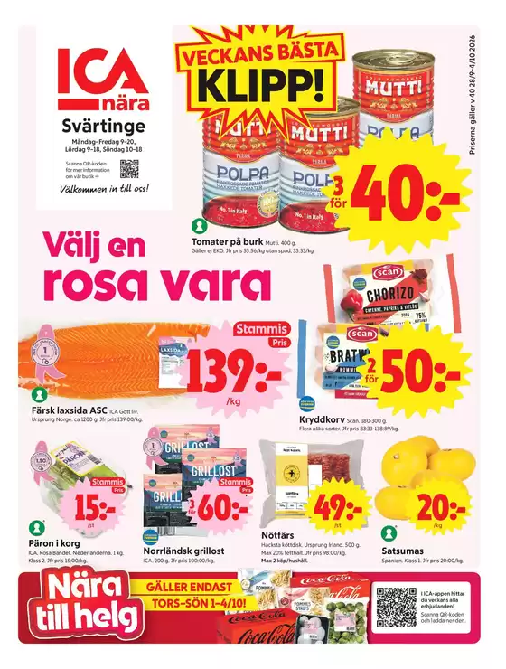 ICA Nära-katalog | Exklusiva deals och fynd | 2026-09-28T00:00:00.000Z - 2026-10-04T00:00:00.000Z