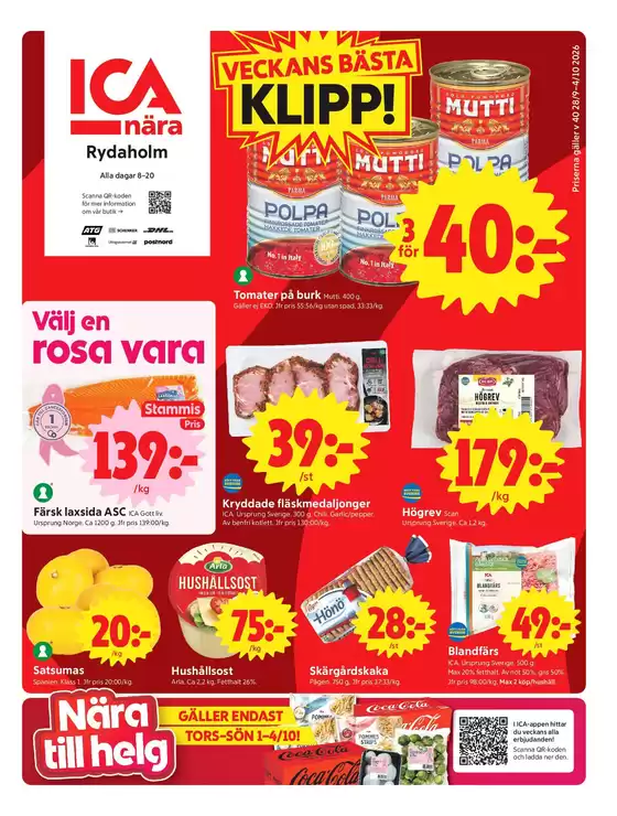 ICA Nära-katalog | Erbjudanden för fyndjägare | 2026-09-28T00:00:00.000Z - 2026-10-12T00:00:00.000Z