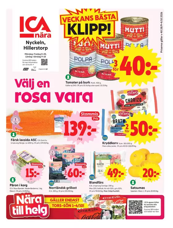 ICA Nära-katalog | Upptäck attraktiva erbjudanden | 2026-09-28T00:00:00.000Z - 2026-10-12T00:00:00.000Z
