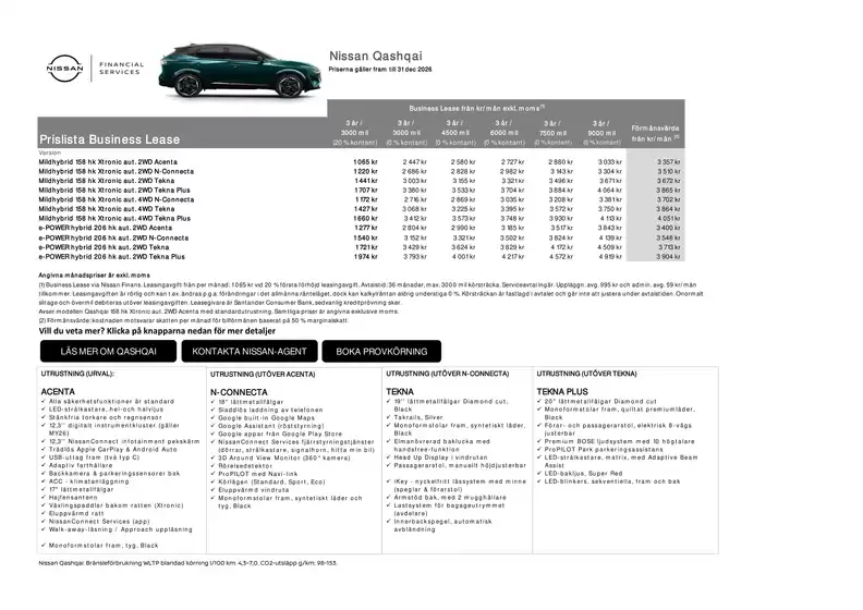 Nissan-katalog | Qashqai Business Lease Prislista | 2026-10-02T00:00:00.000Z - 2026-12-31T00:00:00.000Z