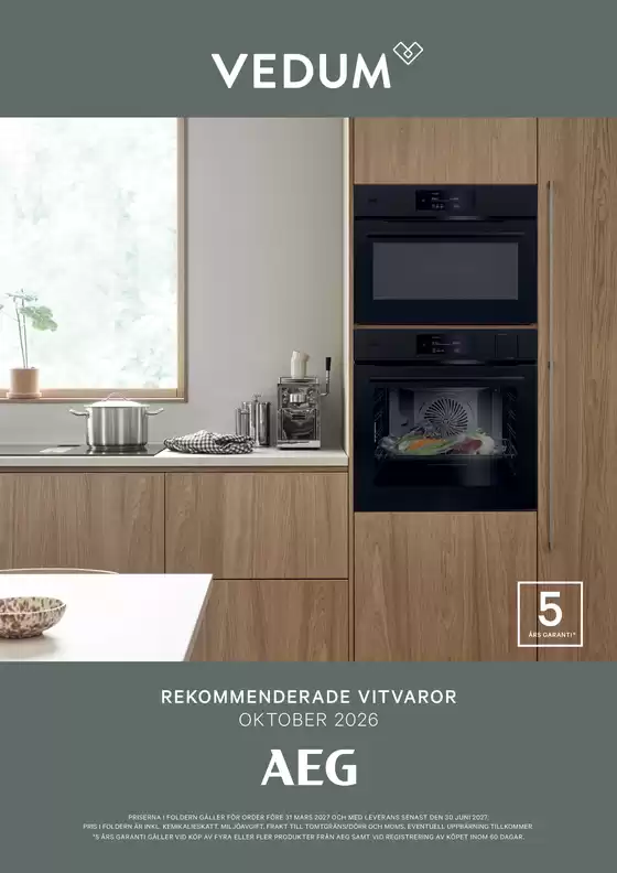 Vedum-katalog i Lund (Skåne) | Vitvarufolder AEG | 2026-10-01T00:00:00.000Z - 2027-03-31T00:00:00.000Z