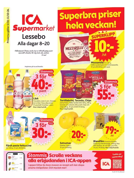 ICA Supermarket-katalog | Attraktiva specialerbjudanden för alla | 2026-10-05T00:00:00.000Z - 2026-10-19T00:00:00.000Z