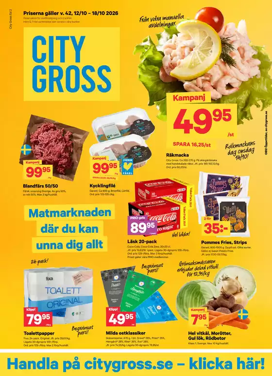 City Gross-katalog | City Gross Reklamblad v.42 | 2026-10-10T00:00:00.000Z - 2026-10-18T00:00:00.000Z