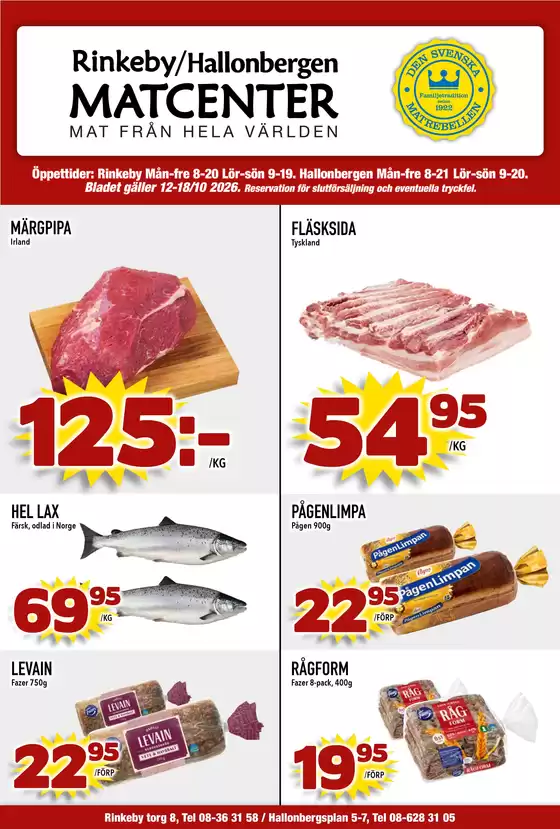 Matcenter-katalog | Veckans erbjudanden Matcenter | 2026-10-12T00:00:00.000Z - 2026-10-18T00:00:00.000Z