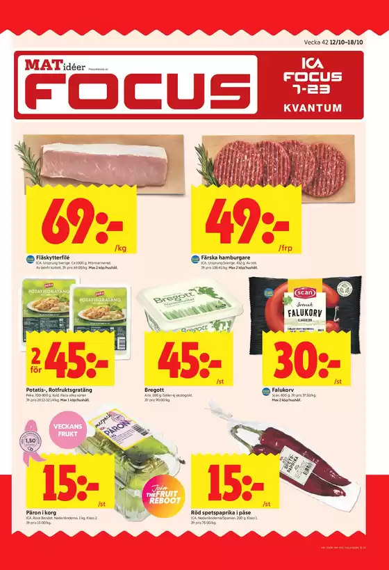 ICA Kvantum-katalog i Vänersborg | Fantastiskt erbjudande för alla kunder | 2026-10-12T00:00:00.000Z - 2026-10-18T00:00:00.000Z