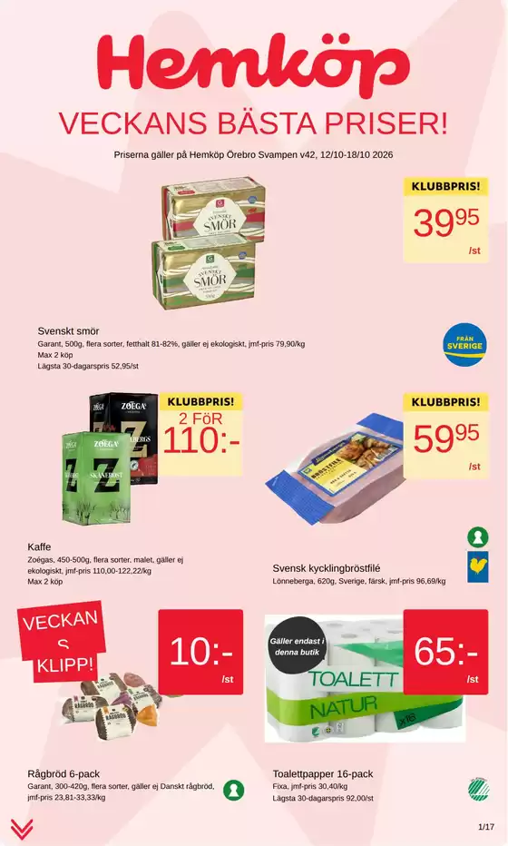 Hemköp-katalog | Hemköp Örebro Svampen reklamblad | 2026-10-12T00:00:00.000Z - 2026-10-18T00:00:00.000Z