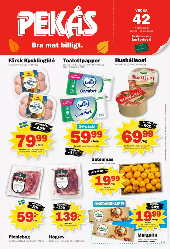 Pekås-katalog | Kampanj! | 2026-10-14T00:00:00.000Z - 2026-10-18T00:00:00.000Z