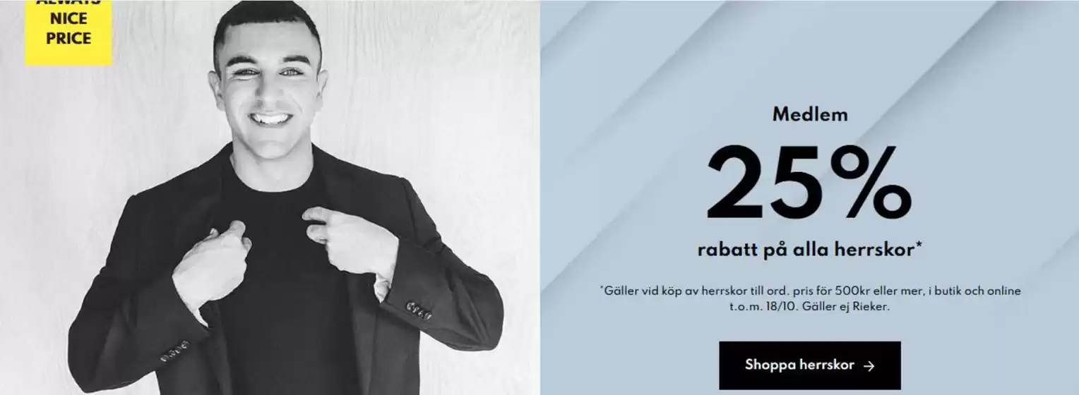 Din sko-katalog | 25% rabatt! | 2026-10-14T00:00:00.000Z - 2026-10-18T00:00:00.000Z