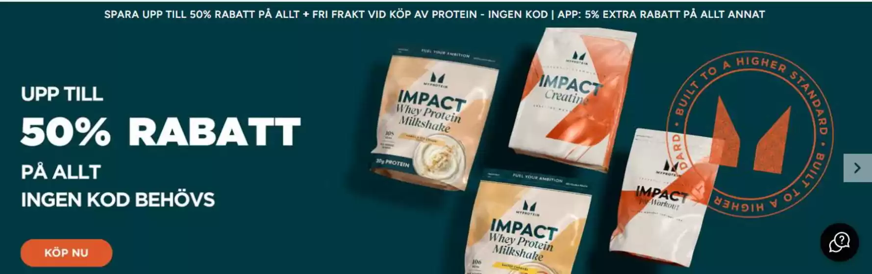 Myprotein-katalog | Upp till 50% rabatt! | 2026-10-16T00:00:00.000Z - 2026-10-30T00:00:00.000Z