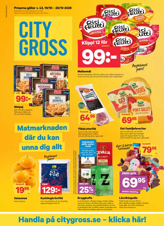 City Gross-katalog | City Gross Reklamblad v.43 | 2026-10-17T00:00:00.000Z - 2026-10-25T00:00:00.000Z