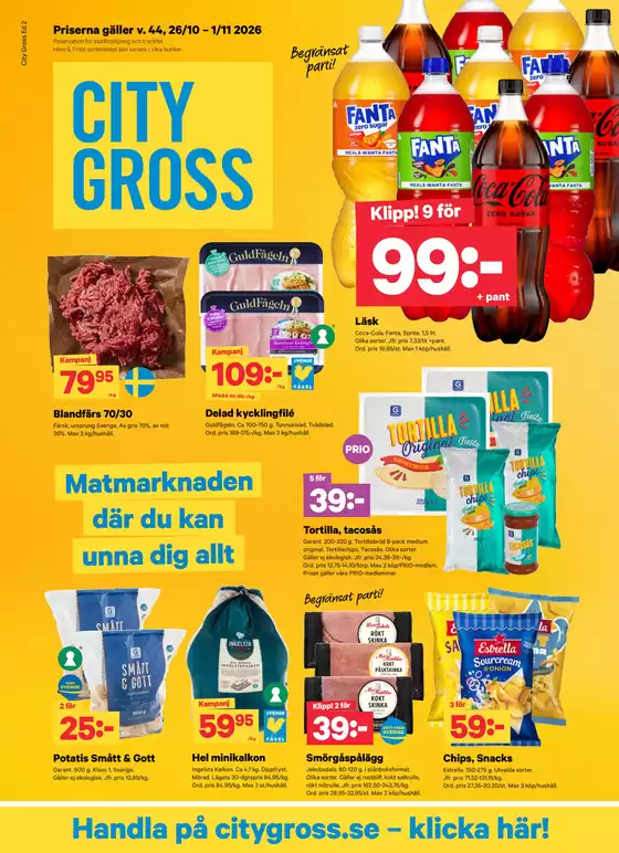 City Gross-katalog i Tranås | City Gross Reklamblad v.44 | 2026-10-24T00:00:00.000Z - 2026-11-01T00:00:00.000Z