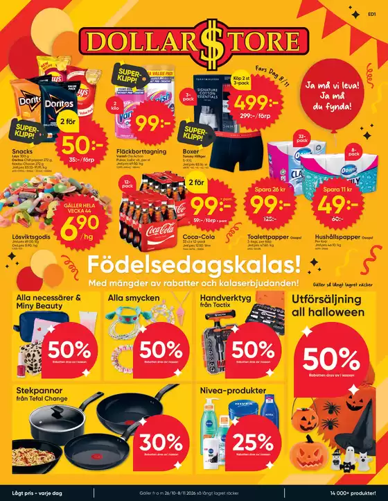 DollarStore-katalog | DollarStore Erbjudanden | 2026-10-26T00:00:00.000Z - 2026-11-08T00:00:00.000Z