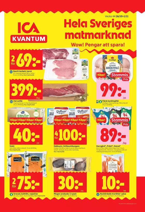 ICA Kvantum-katalog i Klockestrand | Nya erbjudanden att upptäcka | 2026-10-26T00:00:00.000Z - 2026-11-01T00:00:00.000Z