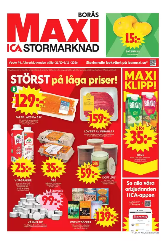 ICA Maxi-katalog | Våra bästa deals för dig | 2026-10-26T00:00:00.000Z - 2026-11-01T00:00:00.000Z
