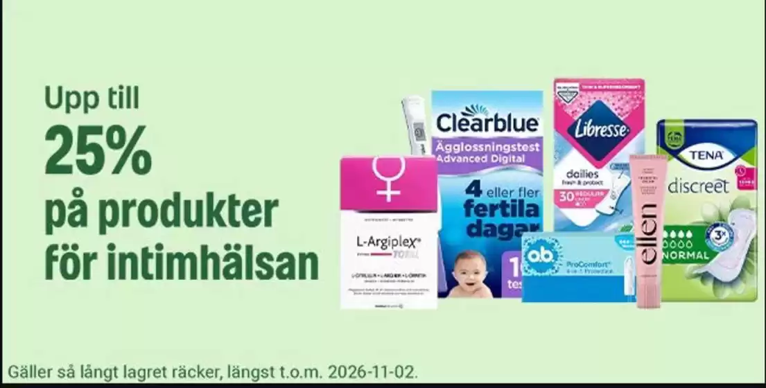 Apotea-katalog | 20-30% rabatt! | 2026-10-29T00:00:00.000Z - 2026-11-02T00:00:00.000Z