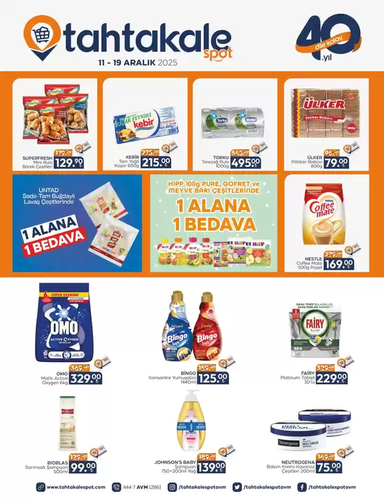 Tahtakale Spot kataloğu, Gebze | Tüm müşteriler için harika teklif | 2025-12-11T00:00:00.000Z - 2025-12-19T00:00:00.000Z