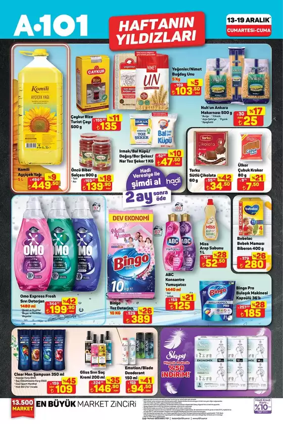A101 kataloğu, Nusaybin | A101 Haftanın Yıldızları | 2025-12-13T00:00:00.000Z - 2025-12-19T00:00:00.000Z
