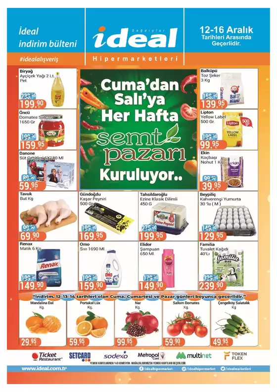 İdeal Hipermarket kataloğu, Nusaybin | Bulten | 2025-12-12T00:00:00.000Z - 2025-12-16T00:00:00.000Z