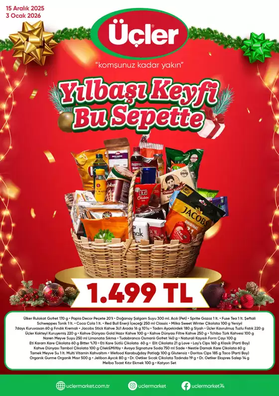 Üçler Market kataloğu, Ölüdeniz | Üçler Market katalog | 2025-12-15T00:00:00.000Z - 2026-01-03T00:00:00.000Z