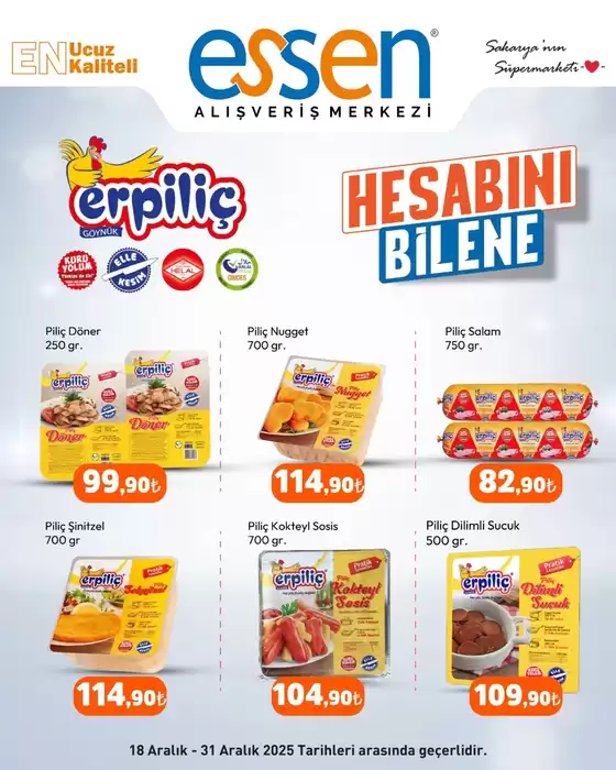 Essen AVM kataloğu, Yeniçiftlik (Tekirdağ) | Sizin için en iyi fırsatlarımız | 2025-12-18T00:00:00.000Z - 2025-12-31T00:00:00.000Z