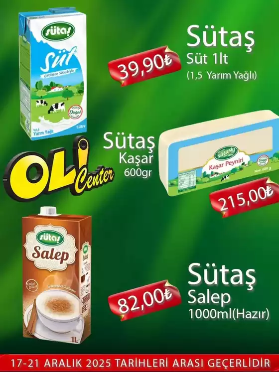 Olicenter Marketçilik kataloğu, Yeniçiftlik (Tekirdağ) | Güncel özel kampanyalar | 2025-12-17T00:00:00.000Z - 2025-12-21T00:00:00.000Z