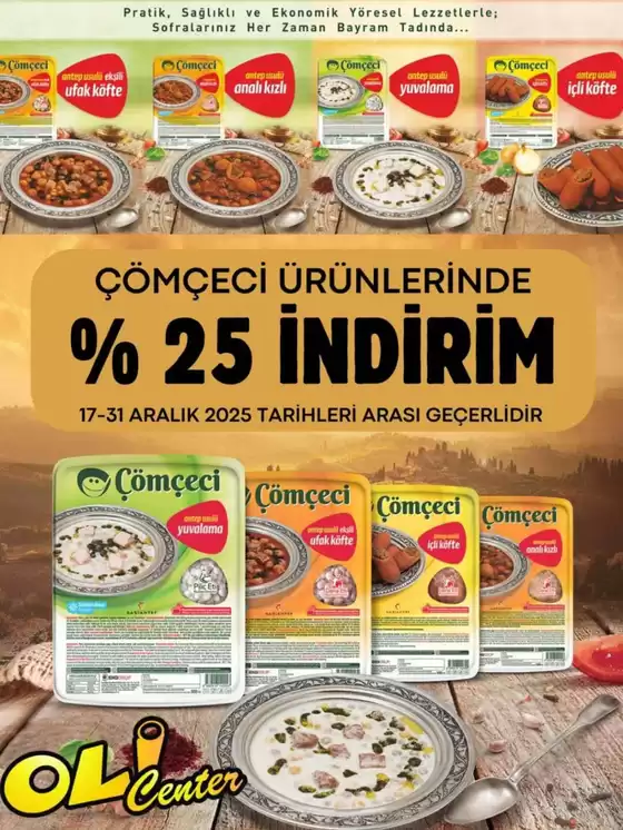 Olicenter Marketçilik kataloğu, Yeniçiftlik (Tekirdağ) | Tüm müşteriler için en iyi fırsatlar | 2025-12-17T00:00:00.000Z - 2025-12-31T00:00:00.000Z