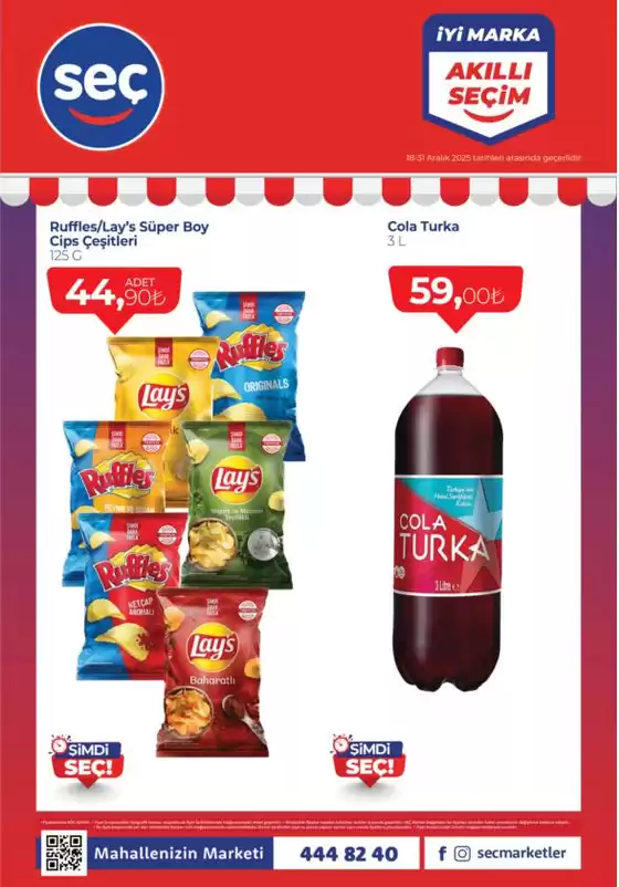 Seç Market kataloğu, Aksaray | Seç Market katalog | 2025-12-18T00:00:00.000Z - 2025-12-31T00:00:00.000Z