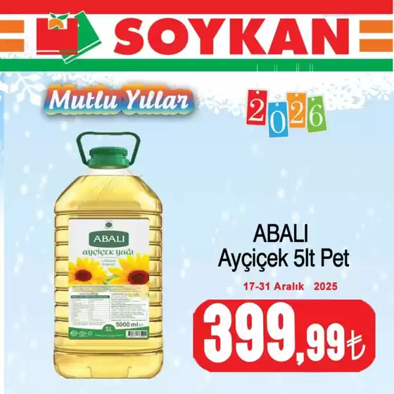 Soykan Market kataloğu, Aksaray | Güncel fırsatlar ve teklifler | 2025-12-17T00:00:00.000Z - 2025-12-31T00:00:00.000Z