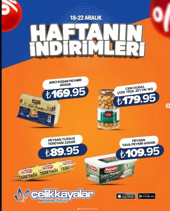Çelikkayalar kataloğu, Yeniçiftlik (Tekirdağ) | Haftanın İndirimleri | 2025-12-18T00:00:00.000Z - 2025-12-22T00:00:00.000Z