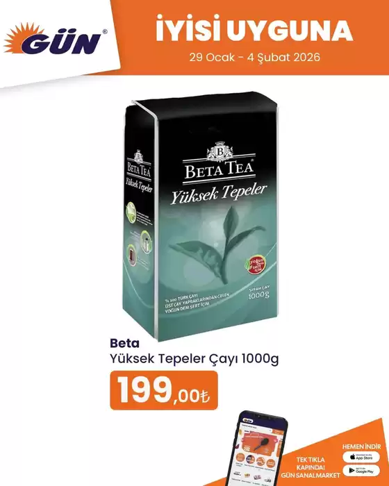 Gün Süpermarket kataloğu | Seçili ürünlerde harika indirimler | 2026-01-29T00:00:00.000Z - 2026-02-04T00:00:00.000Z